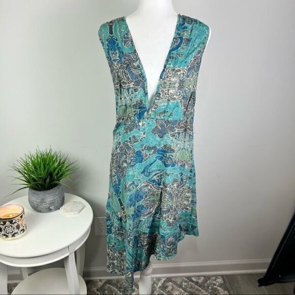 Zadig & Voltaire womens Root Printed Dress Asymmetrical size medium - Picture 3 of 13